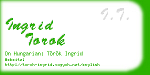 ingrid torok business card